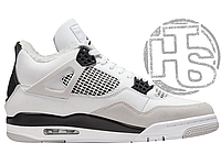 Мужские кроссовки Air Jordan 4 Retro White Black (с мехом) ALL13620