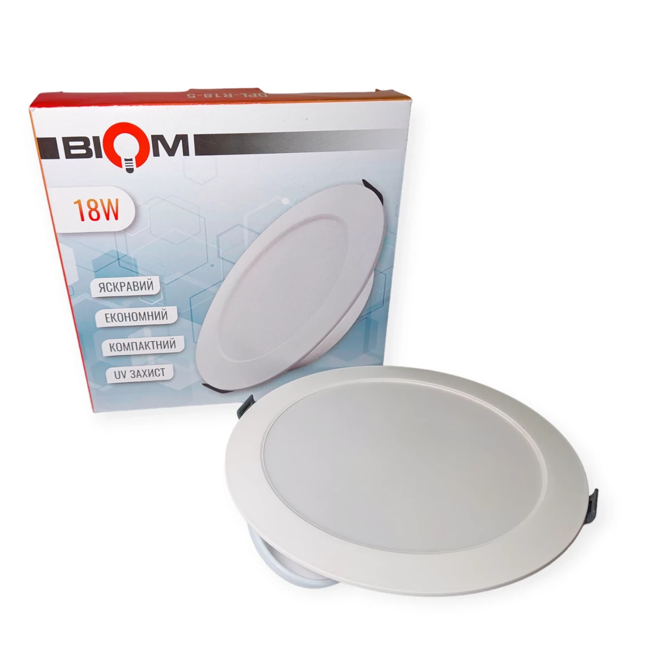 Світильник врізний круглий 18W Biom DPL-R18-5 5000К 1580lm