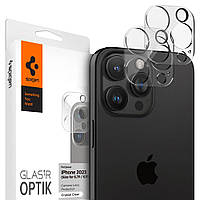 Скло на камеру Spigen Optik Camera Lens Protector 2-pack до iPhone 14 Pro/14 Pro Max/15 Pro/15 Pro Max Crystal Clear (AGL05761)