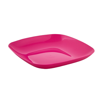 Тарілка 19*19*2,8см пластик темно-рожевий Алеана
