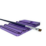 Підставка під пензлики пластикова з палітрою, фіолетова, фото 2