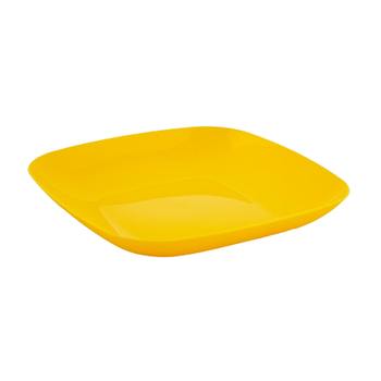 Тарілка 19*19*2,8см пластик темно-жовтий Алеана