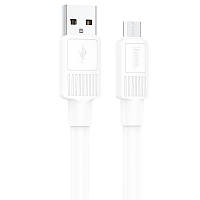 Кабель Hoco Micro USB Solid charging data cable X84 |1M, 2.4A| white
