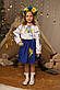 Вишитий костюм для дівчинки Колосок синій, фото 8