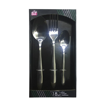 Набір столових приборів 18 предметів (виделки - 6шт/ст.ложки - 6шт/десерт.ложки - 6шт) 30502-4 Family-4 S&T