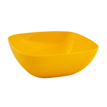 Тарілка 15*15*5,5см пластик темно-жовтий Алеана