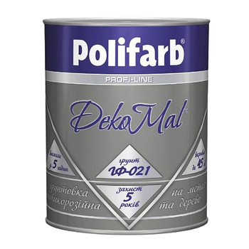 Грунтовка антикор 22кг сірий ГФ-021 DekoMal Поліфарб
