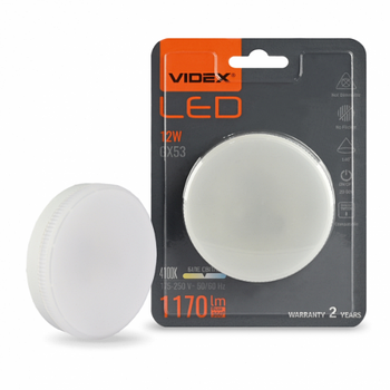 Лампа 12W GX53 4100К 220V LED Videx