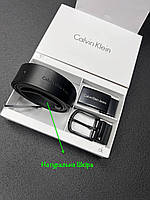 Мужской пояс Кельвин Кляйн Кожаный ремень черный Calvin Klein Мужской ремень Мужской кожаный ремень