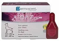 Капли на холку при дерматитах и раздраженной коже у собак до 10-20 кг Dermoscent ATOP 7 Spot-on 4 пипетки