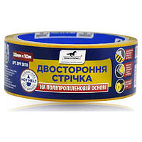 Двостороння стрічка на поліпропіленовій основі MUSTANG 38мм*10м (DPP3810)