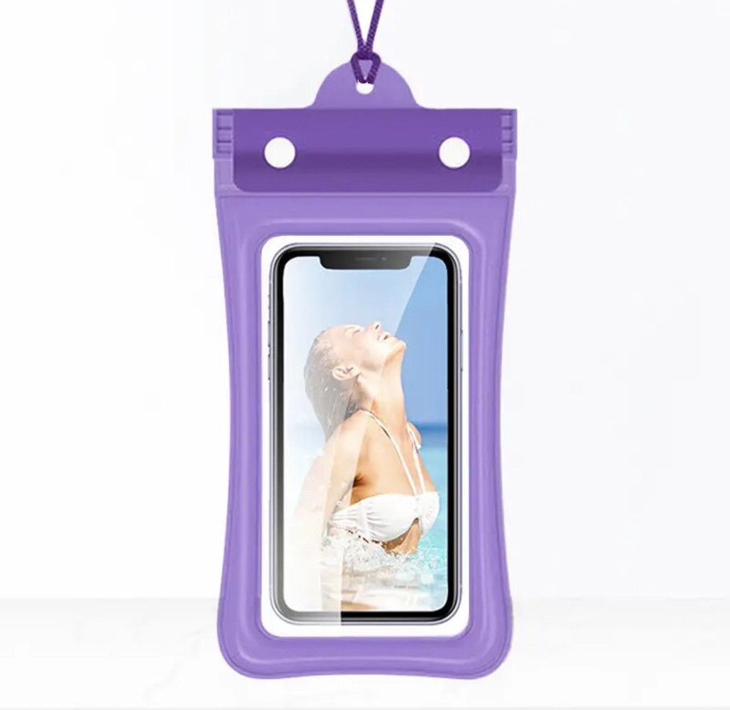 Водонепроникна сумка Finval для смартфона плавальна чорна, фото 1