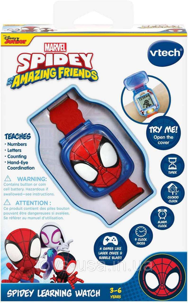 Дитячий інтерактивний годинник Спайді та його чудові друзі VTech Spidey and His Amazing Friends Learning Watch