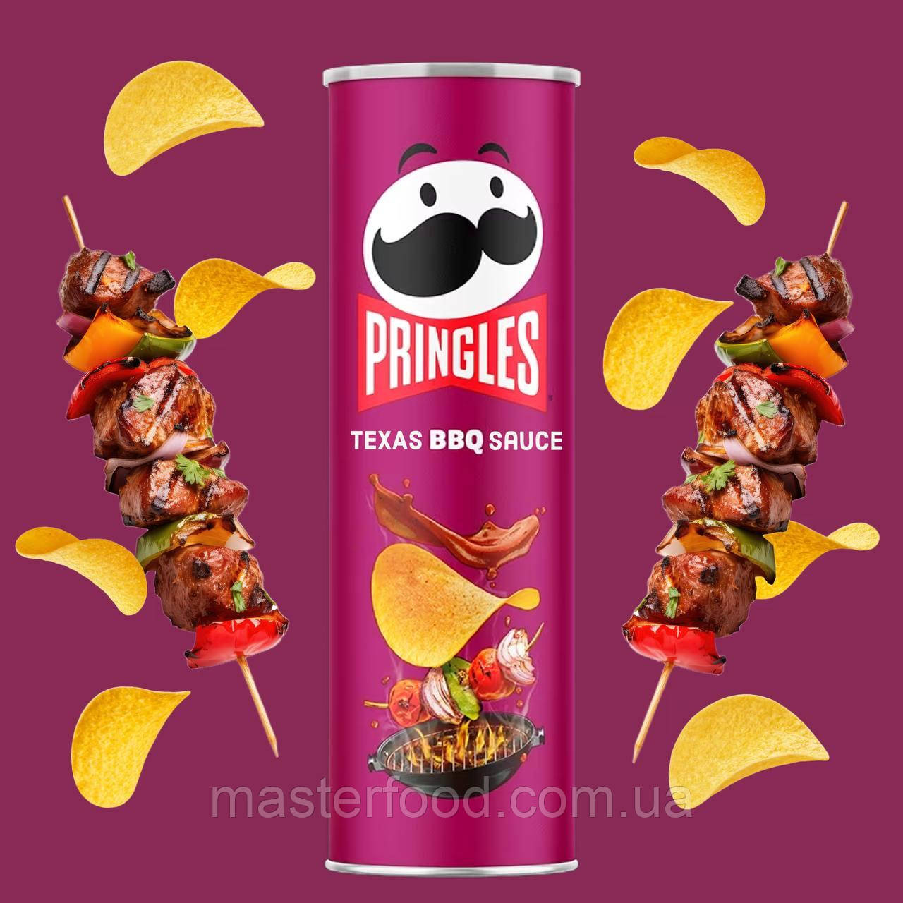 Чипси Pringles Texas BBQ sauce 165г. (Принглс Техас Барбекю)