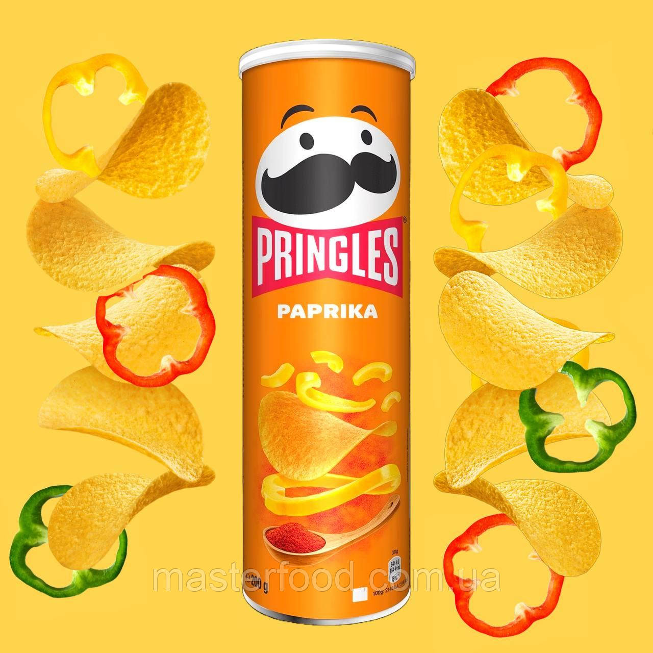 Чипси Pringles Paprika 165г. (Принглс Паприка), фото 1