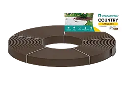 Бордюр коричневий садовий пластиковий - Country Standard 200м.