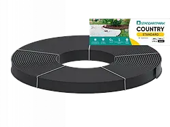 Бордюр чорний садовий пластиковий - Country Standard 200м.