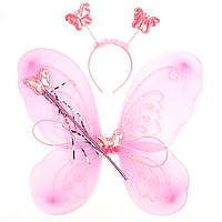 Карнавальный костюм бабочка, 46x38 см, розовый