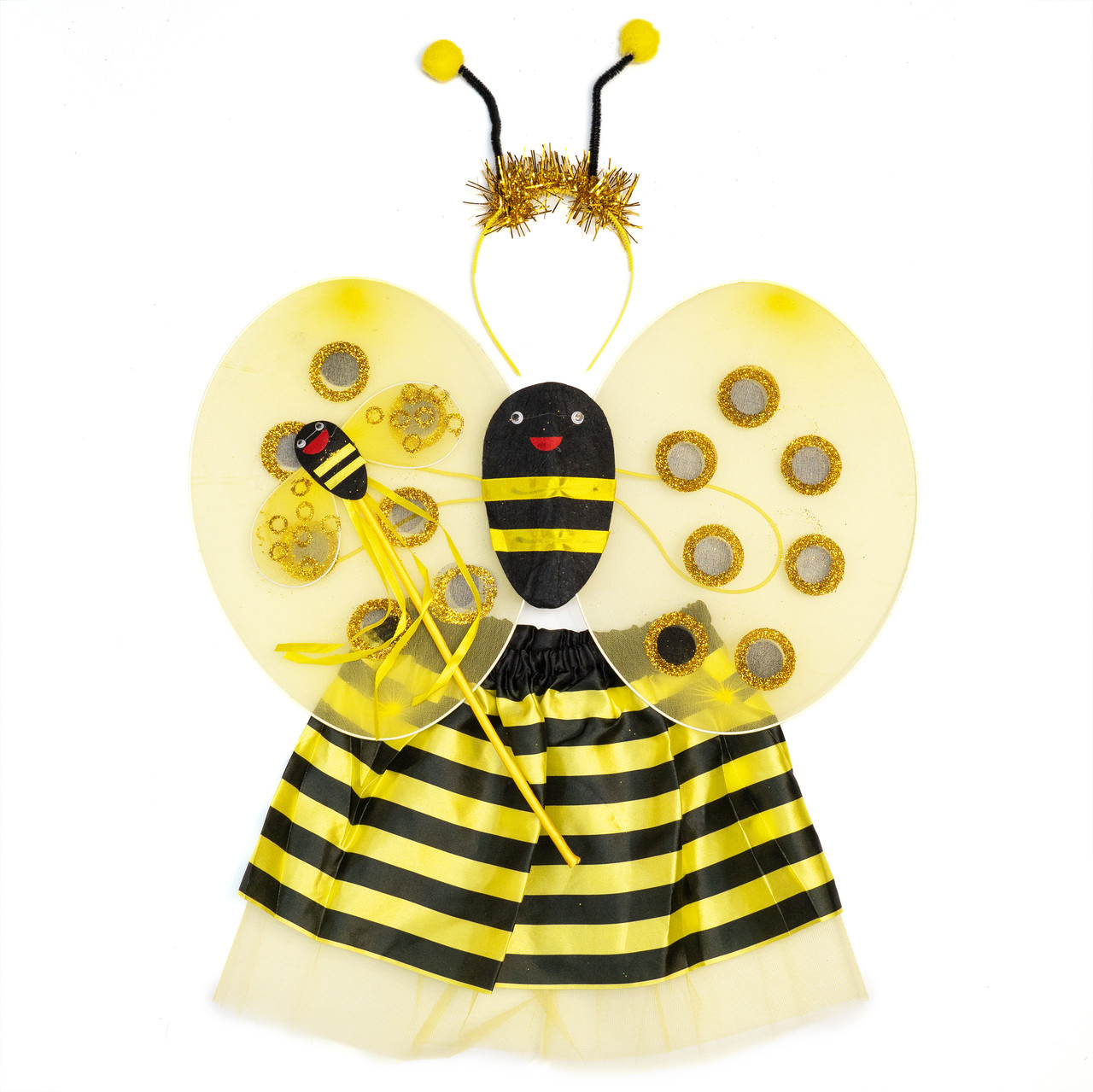 Дитячий карнавальний костюм - бджілка, 4-8 років, жовтий, чорний (519308))