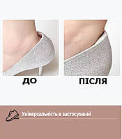 Накладки зі шкіри ПУ світло-сірі для ремонту задника в кросівках. Вкладиші для реставрації задників 2 пари, фото 10
