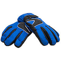 Детские лыжные перчатки, размер 13, синий, плащевка, флис, синтепон (517236)