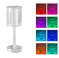 Проекционный светильник-ночник Crystal Table Lamp Diamond Rose Night Light RGB