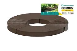 Бордюр коричневий садовий пластиковий Country Premium – 80 метрів