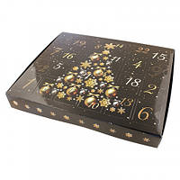 Коробка для Адвент-календаря Merry Christmas 31х25х4см чорна