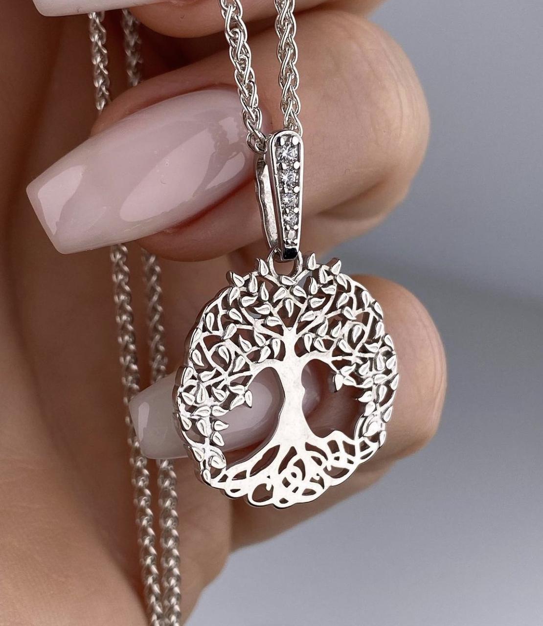 Срібний кулон Дерево Життя родій 0171.55р, фото 1