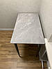 ТМ-110 стіл обідній 110х60 см глянцева кераміка ребекка грей + сірий TM Vetro Mebel, фото 3