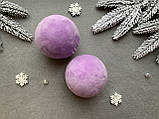 Піноплатова заготовка (основа) для новорічної іграшки обтягнута оксамитом "Куля" 8 см бузкового кольору, фото 2