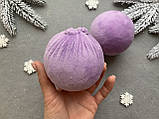 Піноплатова заготовка (основа) для новорічної іграшки обтягнута оксамитом "Куля" 8 см бузкового кольору, фото 8