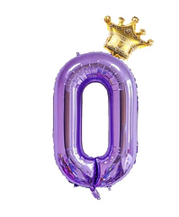 Фольгована цифра з короною розмір 100 см <unk> фтолетова 0