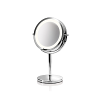 Двухстороннее косметическое зеркало 2в1 в 5 ти кратном увеличении с подсветкой диаметр 13 см CM 840