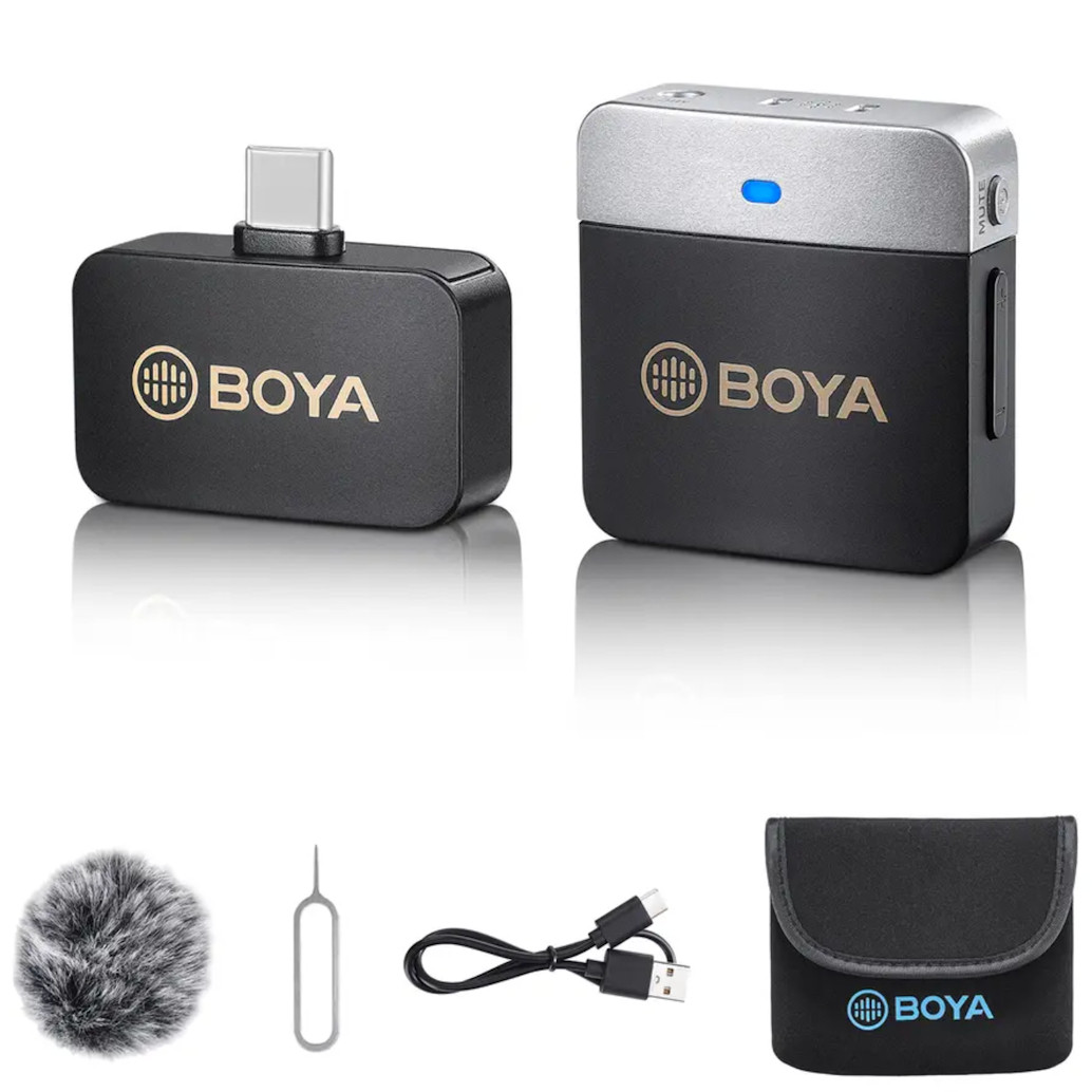 Професійний бездротовий петличний мікрофон Boya BY-M1V3 для Type-C