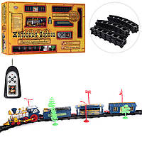 Детская железная дорога Play Smart 0620/40351 игрушечный поезд с вагонами подсветка на батарейках с пультом