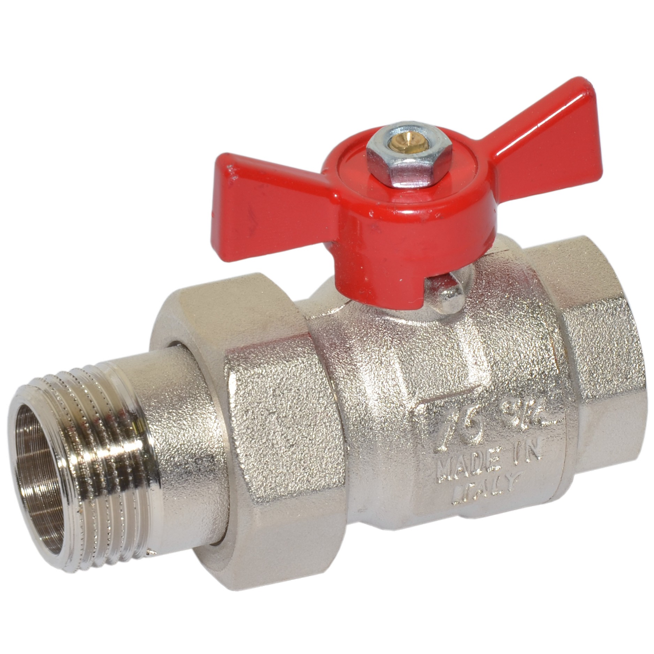 Кран кульовий з американкою Bonomi DN 3/4" (PN 40) прямої повнопрохідної (Італія) 76500006R