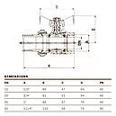 Кран кульовий з американкою Bonomi DN 3/4" (PN 40) прямої повнопрохідної (Італія) 76500006R, фото 4