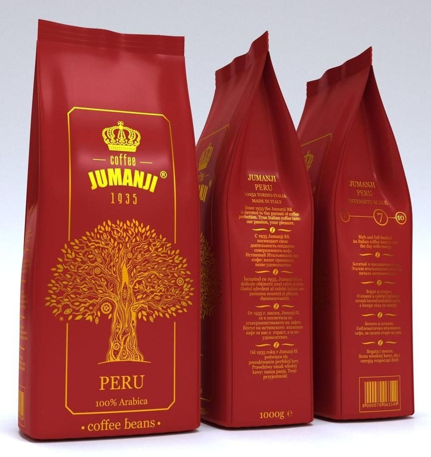 Оригінал! Кава у зернах Jumanji Peru 1кг смачна 100% арабика Specialty Coffee