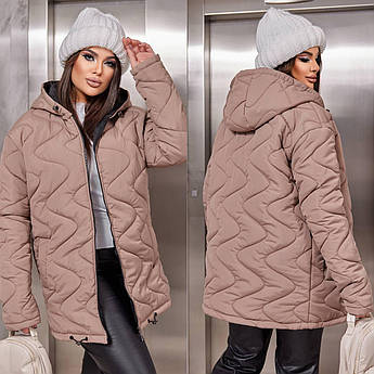 Жіноча куртка на силіконі Розміри: 50-52, 54-56, 58-60