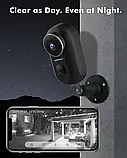 Зовнішня акумуляторна камера Zumimall F5 відеокамера акумуляторна відеоспостереження (чорна), фото 3