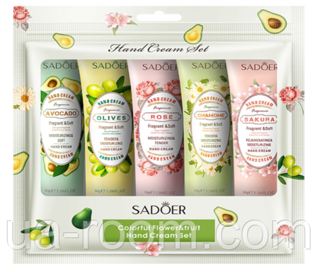 Набор увлажняющих и питательных кремов для рук Sadoer, 5*30гр.