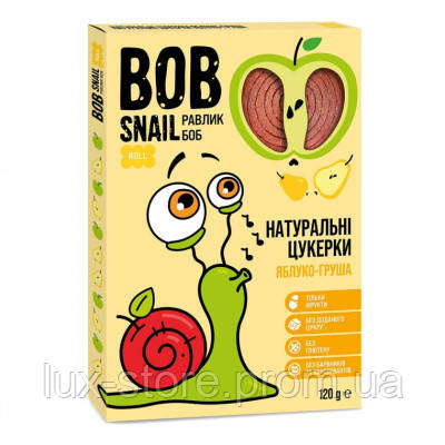 Конфета Bob Snail Улитка Боб яблуково-грушеві 120 г (4820162520194) d - фото 1 - id-p2049407375