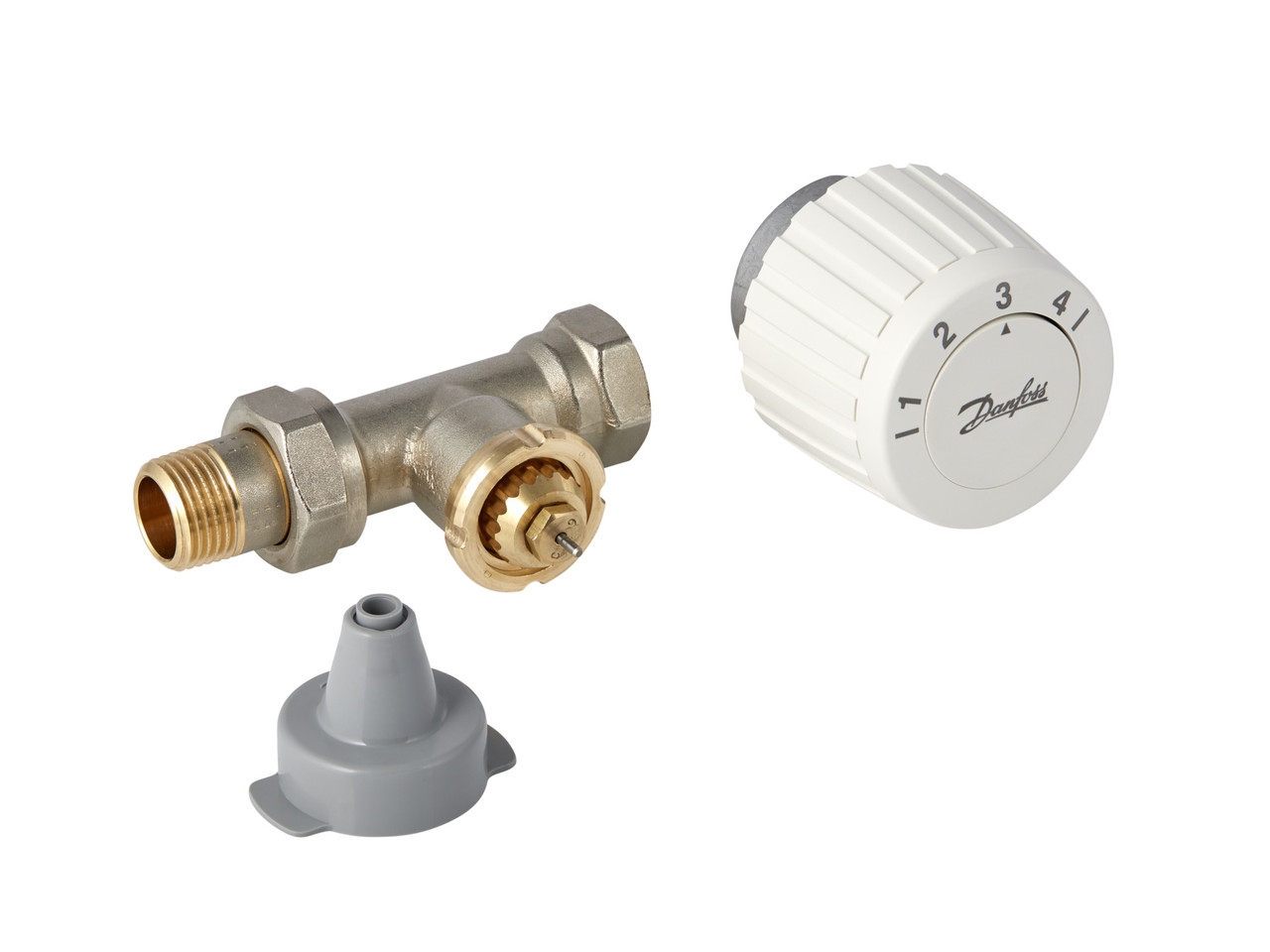 Комплект RTL для теплої підлоги Danfoss FJVR з термоголовкою (прямий) 003L1080