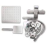 Душова система із змішувачем для ванни поворотний вилив Champion Душові стійки з верхнім душем, фото 3