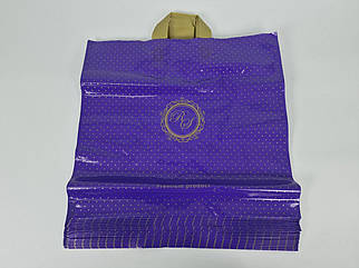Пакет із петлевою ручкою 45*43 (65 мкм)"Лілія преміум фіолетова Ренпако (25 шт.)