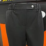 Брюки жіночі штани прямі резинка великого розміру 54 чорні, фото 4