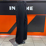 Брюки жіночі штани прямі резинка великого розміру 54 чорні, фото 3