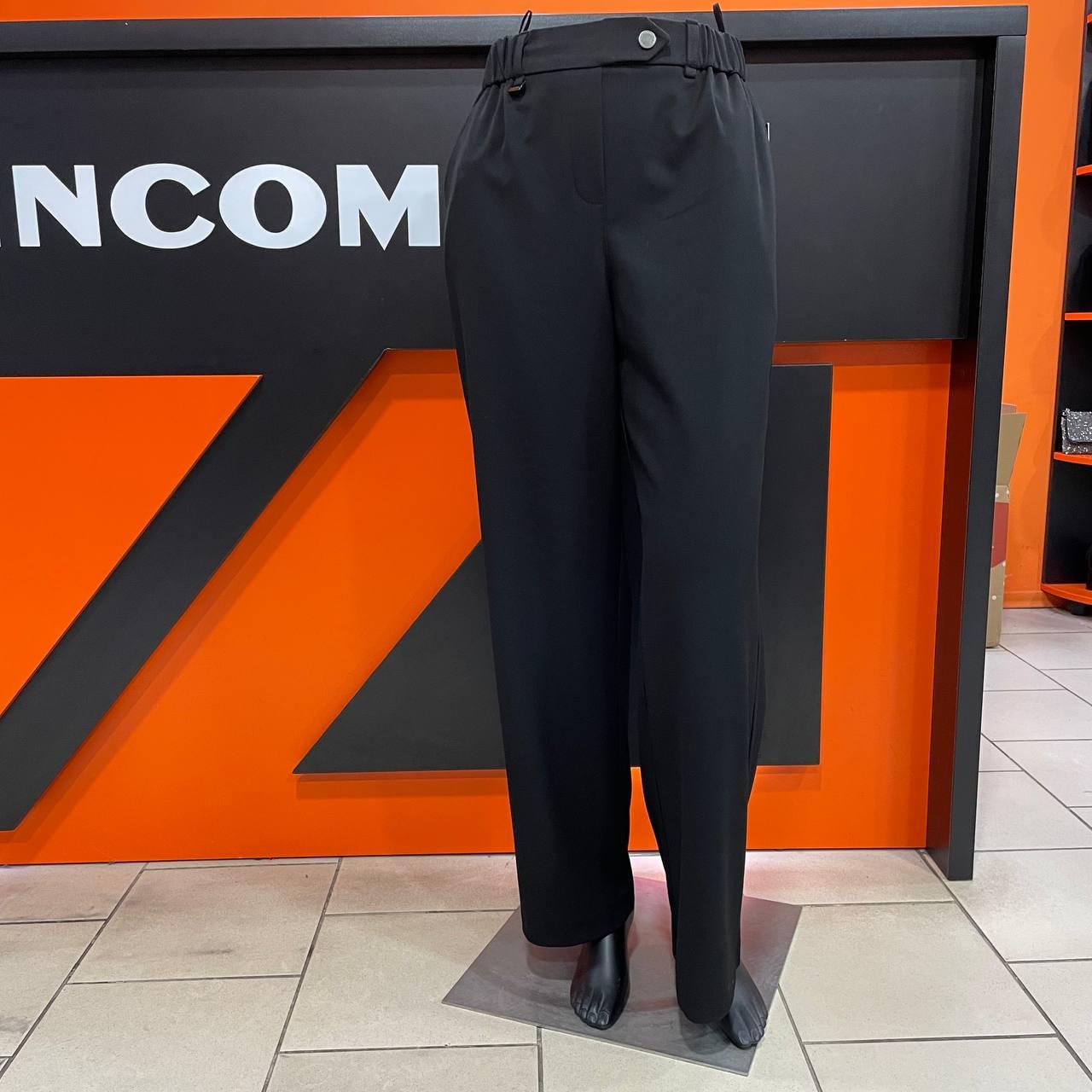 Брюки жіночі штани прямі резинка великого розміру 54 чорні, фото 1