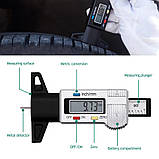 Вимірювач глибини протектора для автомобільних шин, цифровий 0-25,4 мм., фото 5